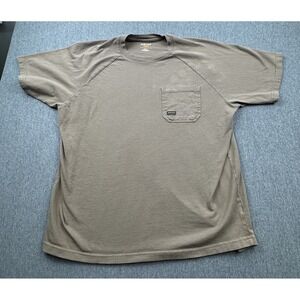 Ariat Rebar Cotton Strong Men's Workwear T-Shirt Pocket Khaki‎ Sz XL *Stains*